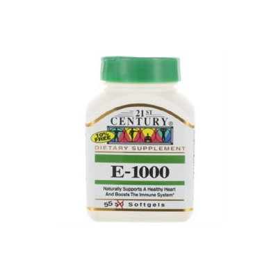 21st Century Healthcare Vitamin E 1000 IU 55 Softgels, 21st Century Health Care