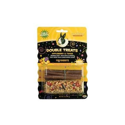 Sun Seed Company SSS85660 Double Treats Appleberry and Twigs for Rabbits- 3 oz.