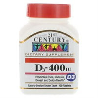 21st Century Healthcare Vitamin D 400 IU 100 Tablets, 21st Century Health Care