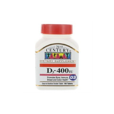 21st Century Healthcare Vitamin D 400 IU 100 Tablets, 21st Century Health Care