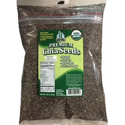 Marquis-Nutra Foods / Get Chia Brand Certified Organic Chia Seeds - 3 TOTAL POUNDS = ONE x 3 Pound Bag