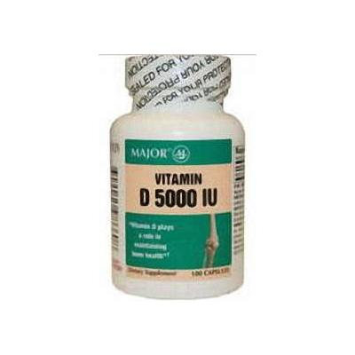 Vitamin D, Capsule, 5000u, 100ct