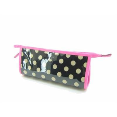 Kate Spade East West Heddy Rose Avenue Black Bdot Small Cosmetic Bag WLRU1261