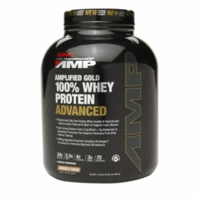 Gnc Pro Performance Amp GNC Pro Performance AMP Amplified Gold 100% Whey Protein Advanced, Cookies N Cream, 5.12 lbs