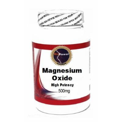 Magnesium Oxide High Potency 500mg 200 Capsules # BioPower Nutrition