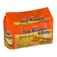 Nissin Top Ramen Noodle Soup Chicken Flavor - 6 PK