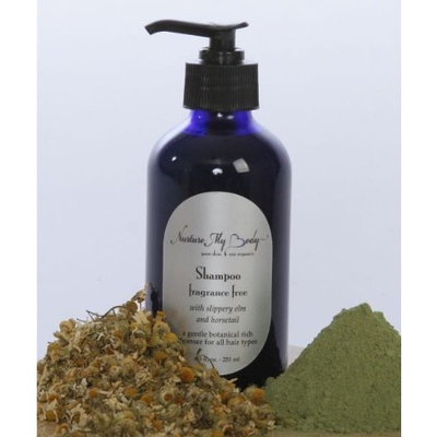 Fragrance Free Shampoo by Nurture My Body - Organic, Unscented & Moisturizing for Dry, Color Treated Hair - SLS Free