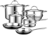 Neway International Neway NC00210 Multi-Ply Clad Stainless-Steel 10-Piece Cookware Set