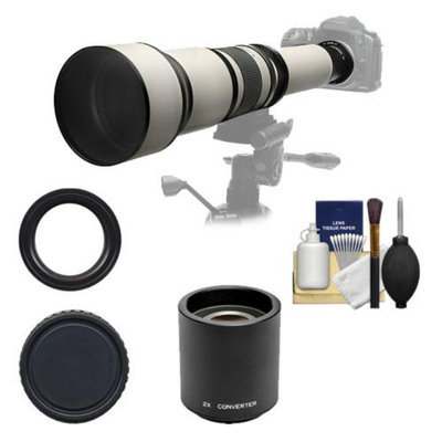 Rokinon 650-1300mm f/8-16 Telephoto Zoom Lens with 2x Teleconverter (=650-2600mm) for Pentax K-30, K-7, K-5, K-01, K-R Digital SLR Cameras