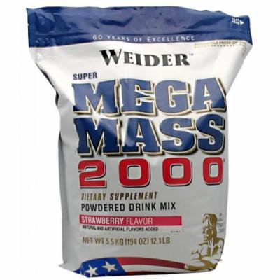 Weider Mega Mass 2000 Delicious Strawberry 8.6 lb