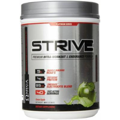 Omega Sports Strive Energy Powder, Green Apple, 651 Gram