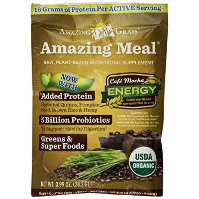 Amazing Grass Amazing Meal Café Mocha, Box of 10 Individual servings, 0.99 Ounces