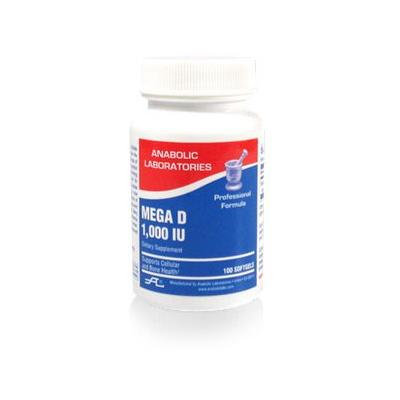 Anabolic Laboratories, Vitamin D3 1000iu, 3 Bottles of Mega D, 100 Softgels (3 Bottles Is One Order=300 Softgels)