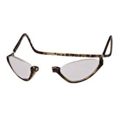CliC Adjustable Front Connect Ready Sunglass Reader, 2.00 Strength, Light Tortoise