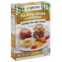 Generic GoPicnic Turkey Slices & Cheddar Ready-to-Eat-Meal, 6 oz, (Pack of 6)