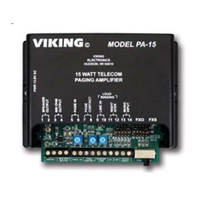 Viking Components Viking 15 Watt Paging Amplifier and Loud Ringer PA 15