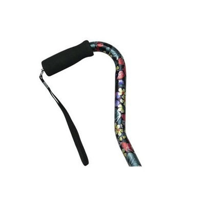 Harvy Adjustable Center Balance Grip Cane Night Flowers -Affordable Gift! Item #DHAR-9052114