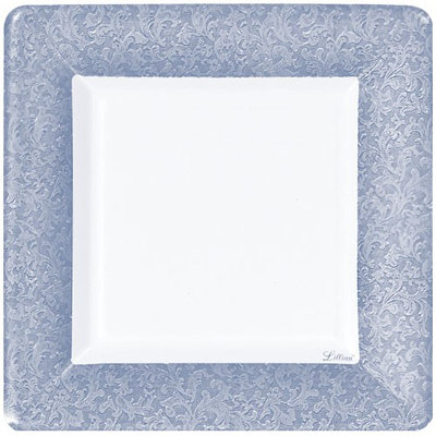 King Zak Ind Lillian Tablesettings 24315 Blue Texture 10 in. Square Plate - 576 Per Case