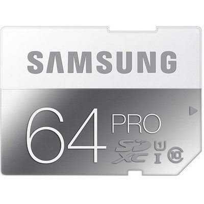 Samsung PRO 64GB SDXC Flash Memory Card - Class 10, UHS-1, 90MB/s Read - MB-SG64D/AM