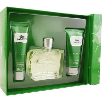 Lacoste Essential by Lacoste for Men. Set-Eau De Toilette Spray 4.2-Ounces & Aftershave Balm 2.5-Ounces & Shower Gel 1.7-Ounces