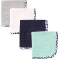 Baby Vision Hudson Baby 4 Pack Print Woven Washcloth - Honeycomb