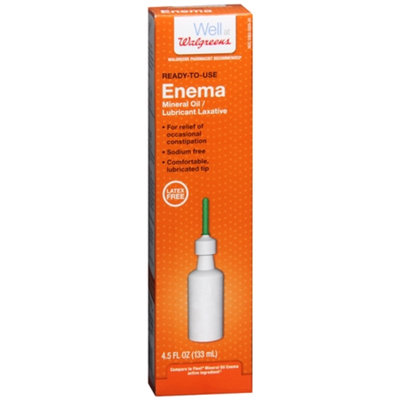 Walgreens Ready-to-Use Enema Mineral Oil/Lubricant Laxative, 4.5 oz