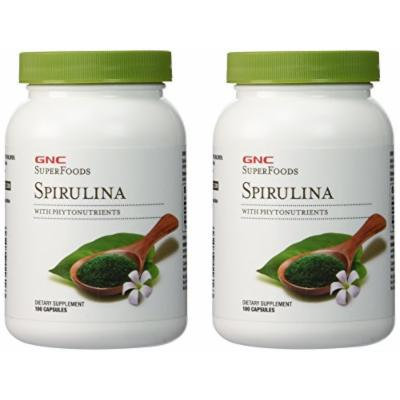 GNC Superfoods Spirulina 2 Packs each of 100 Capsules