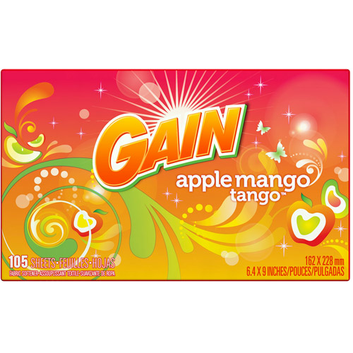 Gain With FreshLock Apple Mango Tango Dryer Sheets 105 Count