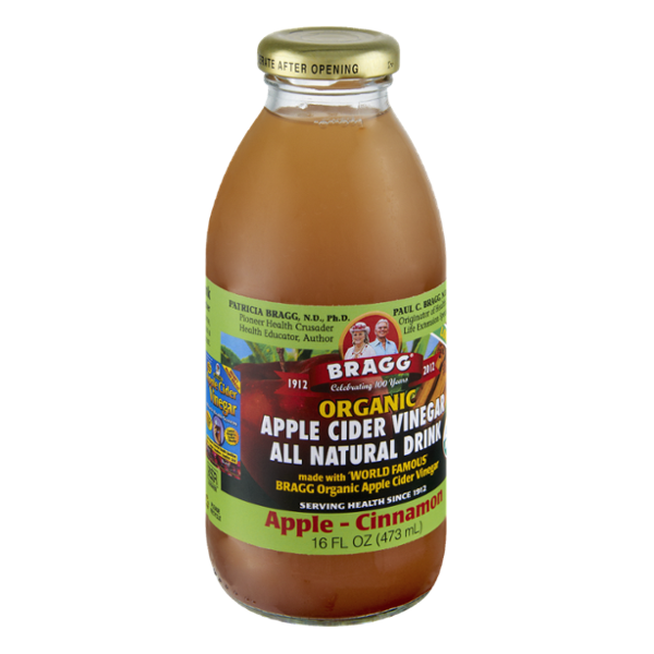 Bragg Organic Apple Cider Vinegar AppleCinnamon All Natural Drink