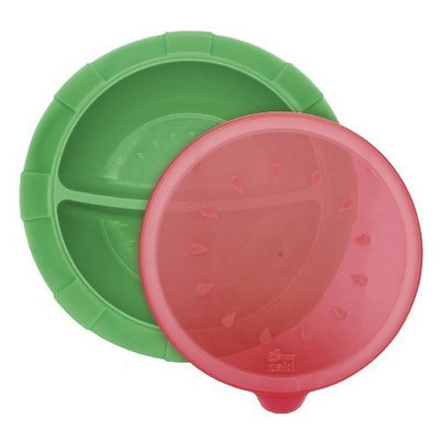 Dr Sears Dr. Sears Divided Bowl, Green/Red, 6 Months (Discontinued by Manufacturer)