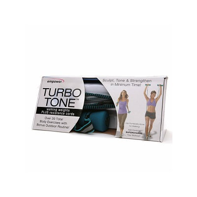 empower Turbo Tone Walking Weights with Resistance Cords & Chart