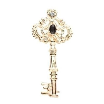 Roman Pack of 4 Gold Crystal Beaded Key Christmas Holiday Pins 2.5