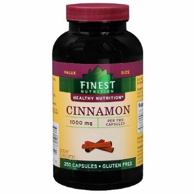 Finest Nutrition Cinnamon 1000 mg per Serving Dietary Supplement Capsules 350 Each