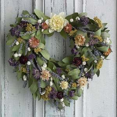 Organic Bouquet Wreath, Everlasting Love, 1 ea