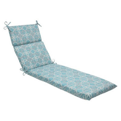 Pillow Perfect Outdoor Chaise Lounge Cushion - Blue/Brown Keene