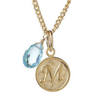 a.v. max M Monogram Charm Necklace