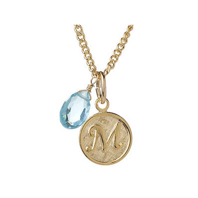 a.v. max M Monogram Charm Necklace