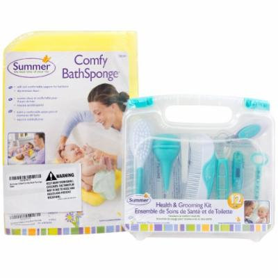 Summer Infant Comfy Bath Sponge and Health & Grooming Kit