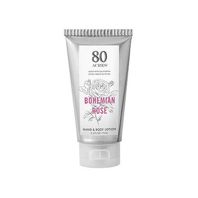 80 Acres Hand and Body Lotion Tube, Bohemian Rose, 2.5 oz