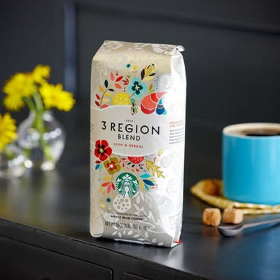 Starbucks Three Region Blend Coffee - Whole Bean (1 Lb)