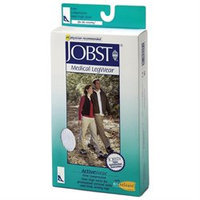 Jobst 110490 ActiveWear 20-30 mmHg Firm Support Unisex Athletic Knee Highs - Size & Color- Cool White Medium