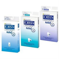 Jobst 114221 Relief 30-40 mmHg Closed Toe Thigh Highs with Silicone Top Band - Size & Color- Black Medium