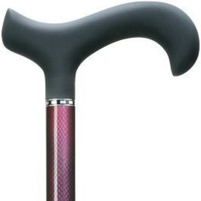 Harvy Men Soft Touch Derby Cane Red Mesh Carbon Fiber -Affordable Gift! Item #DHAR-9075055