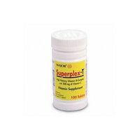 SUPERPLEX-TTM HIGH POTENTCY VITAMIN B COMPLEX WITH 500MG VITAMIN C *COMPARE TO THEN SAME INGREDIENTS FOUND IN SURBEX-TTM & SAVE !!*, 100 Tablets, (Pack of 2)
