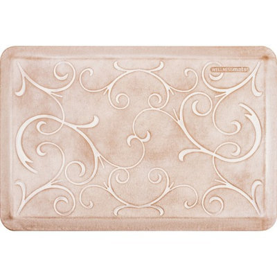 WellnessMats Estates Collection Coastal Series Kitchen Mats - tan sand dollar 2x3'