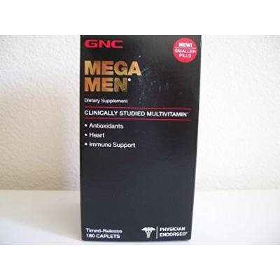 GNC Mega Men Multi Vitamin -- 180 Caplets (Two Bottles each of 180 Caplets)