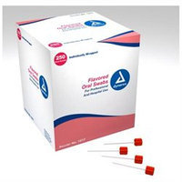 Dynarex 1217 Flavored Oral Swabsticks with Dentrifice - 4/250/Case