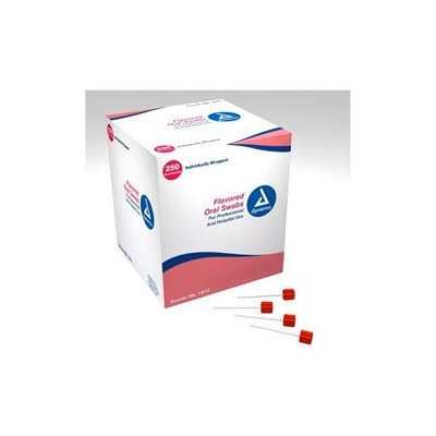 Dynarex 1217 Flavored Oral Swabsticks with Dentrifice - 4/250/Case
