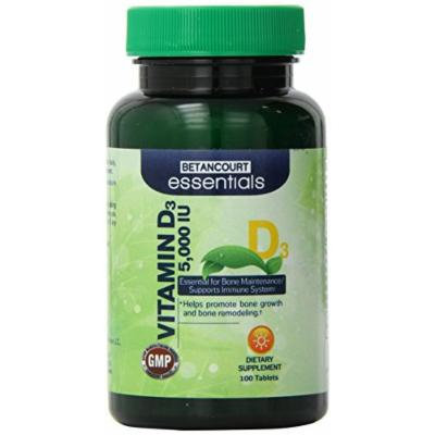 Betancourt Essentials Vitamin D 5000 IU, 100 Count