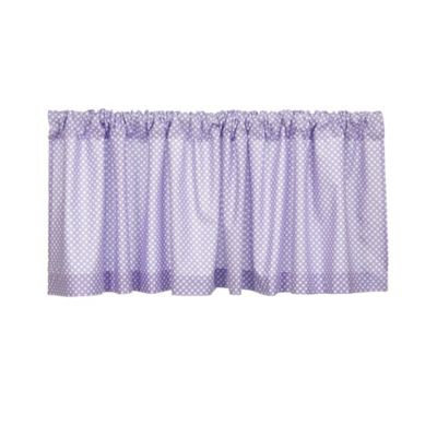 Glenna Jean Fiona Window Valance in White/Purple